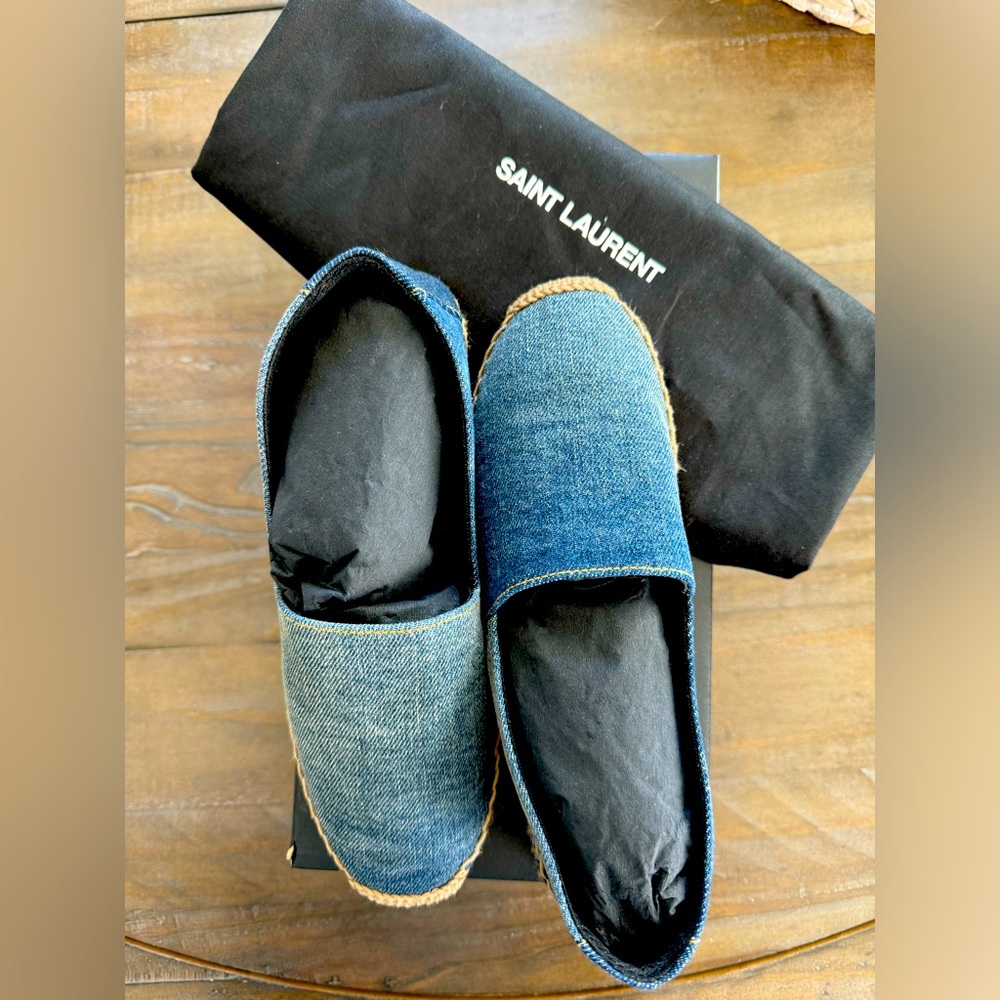 YSL denim espadrille NWT size 6.5